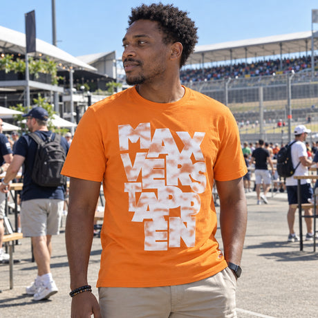 Max Verstappen Red Bull Racing F1 POPART T-Shirt – Orange – Illustrationsfoto (KI)