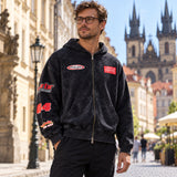 Oracle Red Bull Racing NE LINEAR Zip Hoodie – Black, Oversized – illustrative photo (AI)