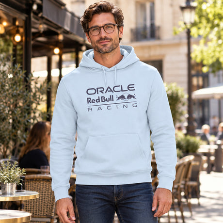 Red Bull Racing F1 Freizeit-Hoodie mit ORBR-Logo – Hellblau – Illustrationsfoto (KI)