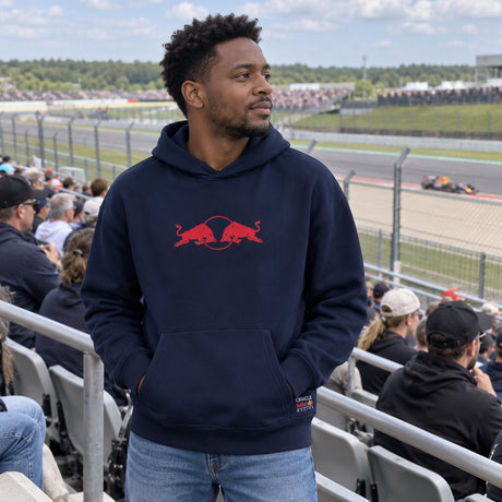Oracle Red Bull Racing SPARK Edition Hoodie with Logo – Navy Blue – ilustrační foto (AI)