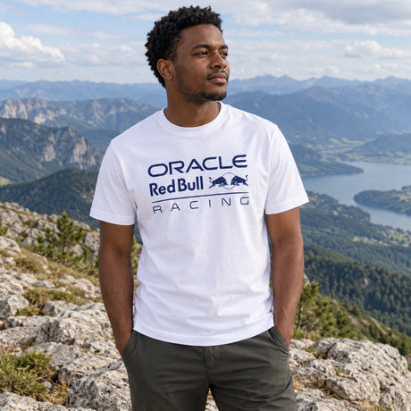 Oracle Red Bull Racing TONAL Edition T-Shirt with Logo – White – ilustrační foto (AI)