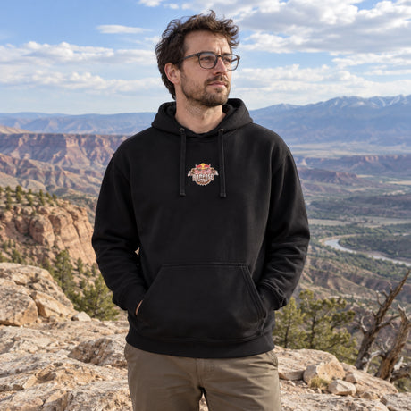 Red Bull Rampage FREERIDE Casual Hoodie – Black – ilustrační foto (AI)