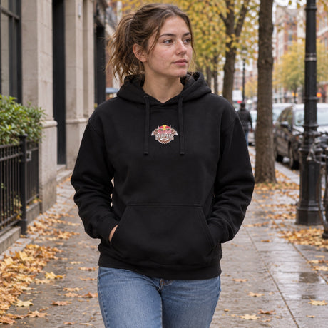 Red Bull Rampage FREERIDE Casual Hoodie – Black – ilustrační foto 2 (AI)