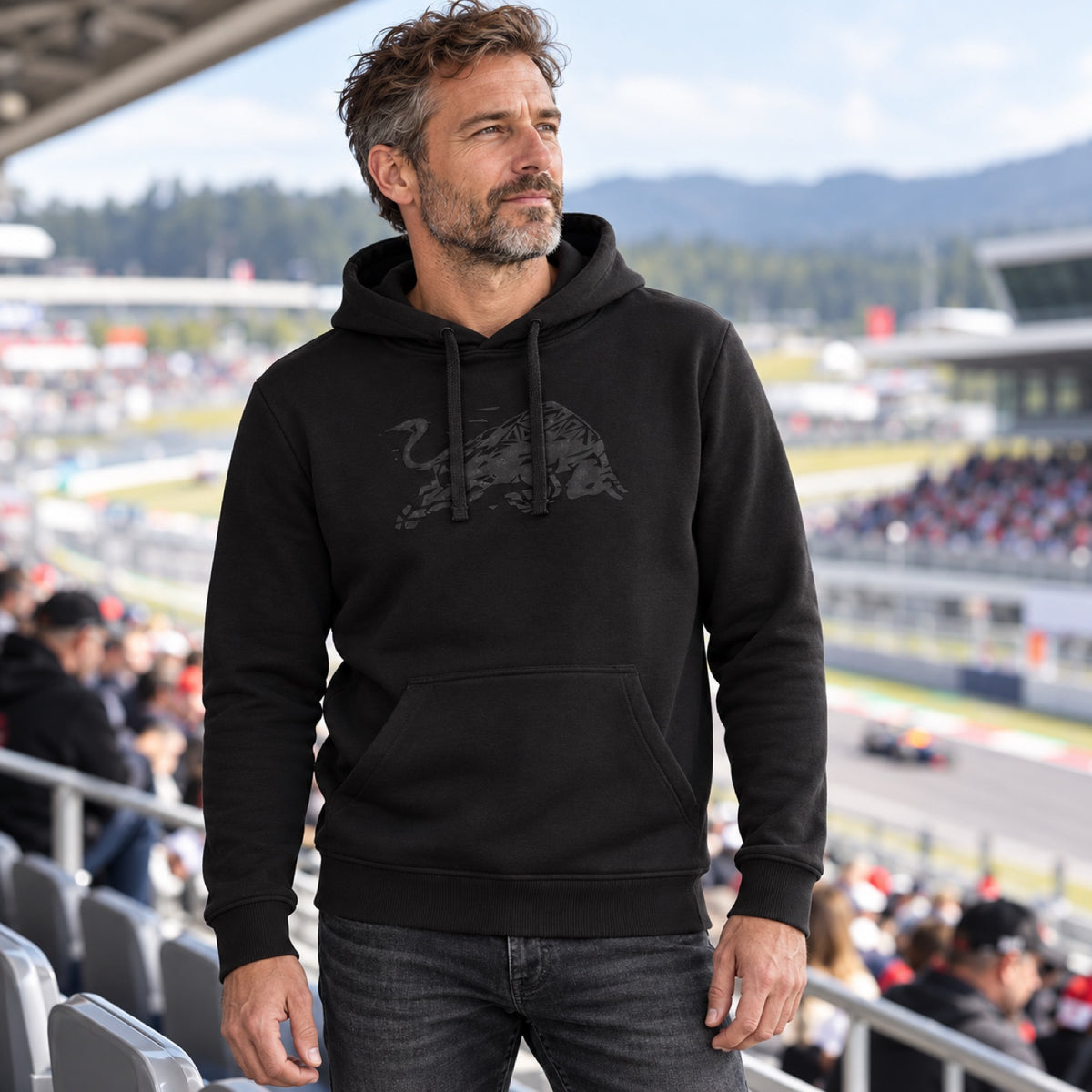 Red Bull Ring Paddock Fan Hoodie – Black – illustrative photo (AI)
