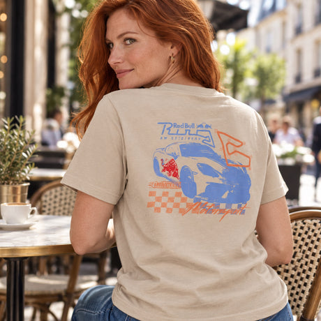 Red Bull Ring RACE Freizeit-T-Shirt mit Porsche-Motiv – Illustrationsfoto (KI)