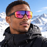 Red Bull Spect DAFT Sunglasses – Black, Blue-Red Lens – illustrative photo (AI)