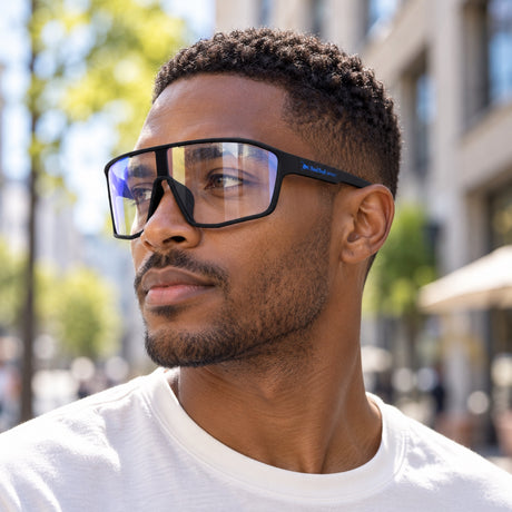 Red Bull Spect DAFT Sonnenbrille – Schwarz mit photochromen Gläsern – Illustrationsfoto (KI)