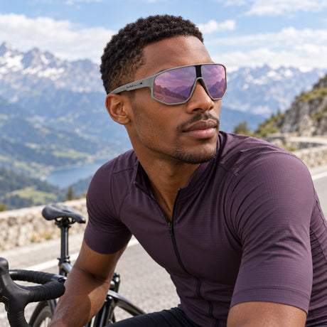 Red Bull Spect DASH Sunglasses – Grey with Purple Lens – illustrative photo (AI)