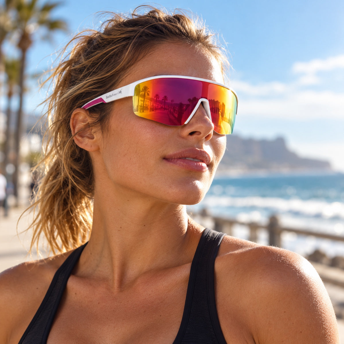 Red Bull Spect DUNDEE Sunglasses – White, Red-Yellow Lens – illustrative photo (AI)