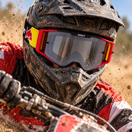 Red Bull Spect TORP Motocross Goggles – Black/Red with Smoke Lens – illustrative photo (AI)