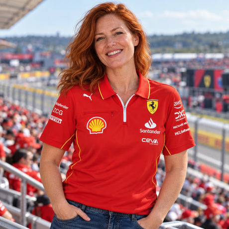 Scuderia Ferrari F1 PRO Team-Poloshirt – Rot – Illustrationsfoto (KI)