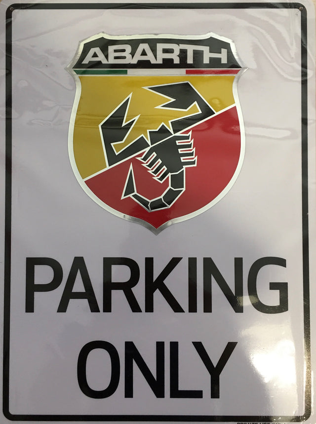 Abarth Schild PARKING ONLY