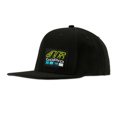 VR46 Valentino Rossi GoPro Cap – Schwarz, flacher Schirm