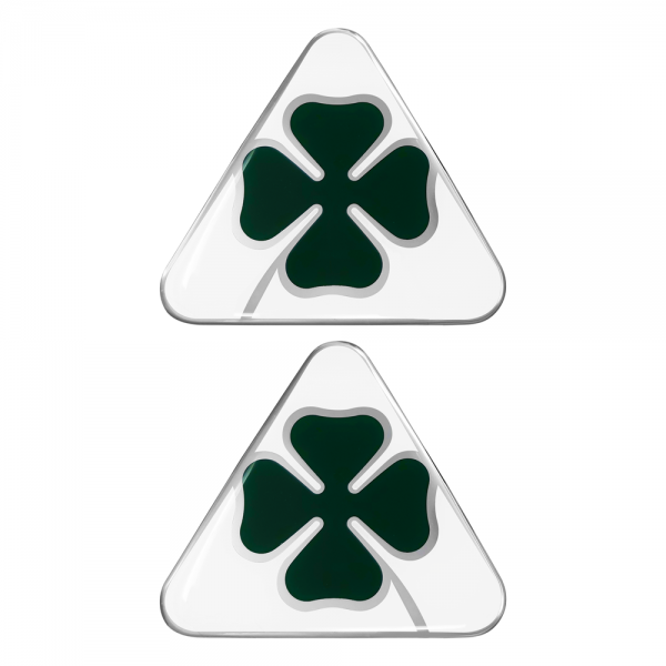 Alfa Romeo 3D Quadrifoglio stickers right and left 95 x 85 mm