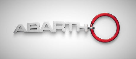 Abarth Schlüsselanhänger aus Metall mit rotem Ring – offizielles Produkt