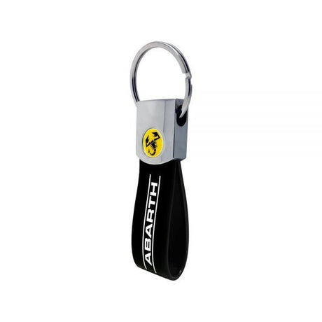 Abarth Schlüsselanhänger BAND schwarz mit Skorpion-Logo