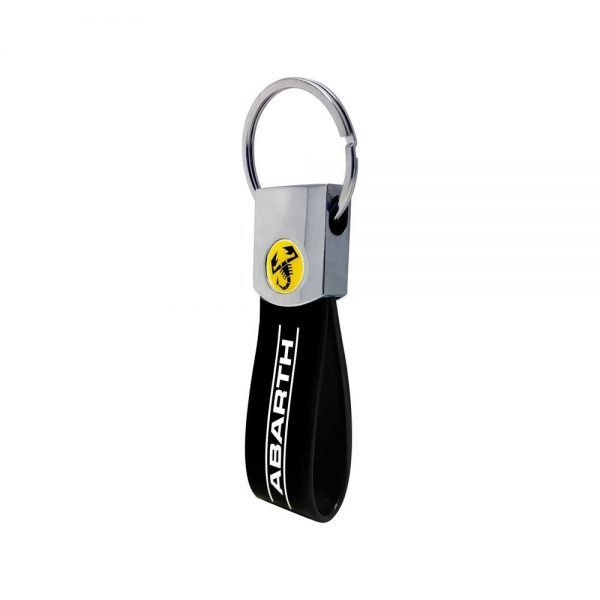 Abarth BAND keyring black with scorpion logo