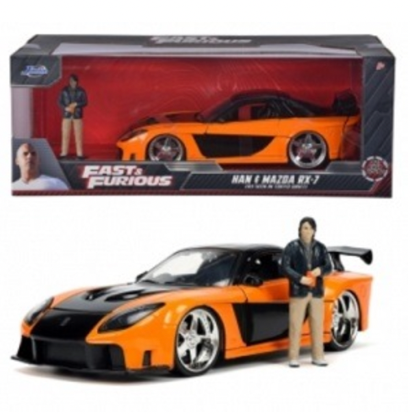 Fast & Furious Mazda RX-7 Tokyo Drift 1:24 model with figure