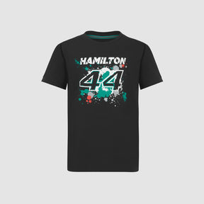 Mercedes AMG Petronas F1 Kinder-T-Shirt Lewis Hamilton #44 schwarz