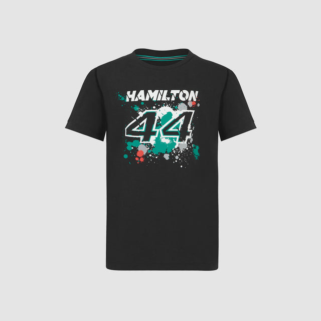 Mercedes AMG Petronas F1 Kinder-T-Shirt Lewis Hamilton #44 schwarz
