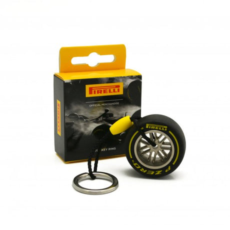 F1 Tech Schlüsselanhänger Pirelli TYRE 18 gelb