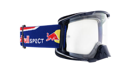 Red Bull Spect STRIVE motocross goggles blue with clear lens