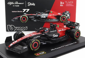 Modell Alfa Romeo F1 C43 Bburago #77 Valtteri Bottas 2023 im Maßstab 1:43 Signature