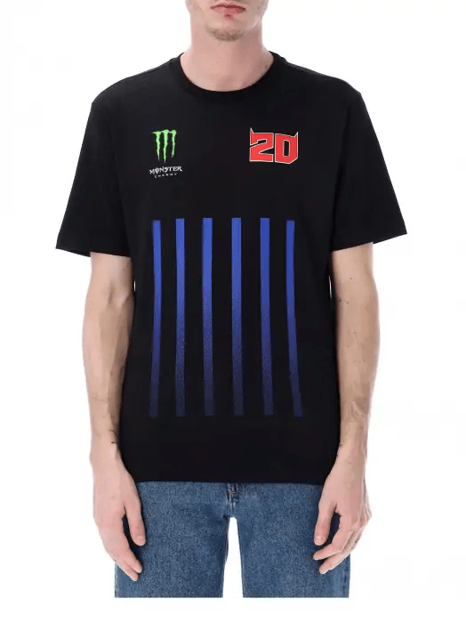 Fabio Quartararo T-Shirt Monster Energy Stripes schwarz