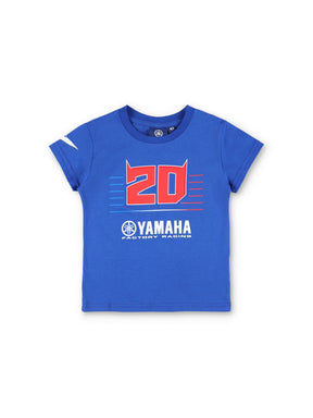 Fabio Quartararo Kinder-T-Shirt Yamaha MotoGP Logo blau