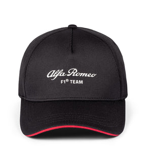 Alfa Romeo F1 Team Teamkappe mit gebogenem Schirm schwarz