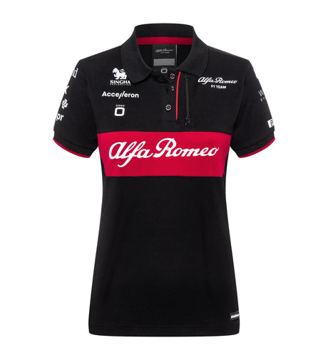 Alfa Romeo F1 Team Damen-Team-Poloshirt schwarz