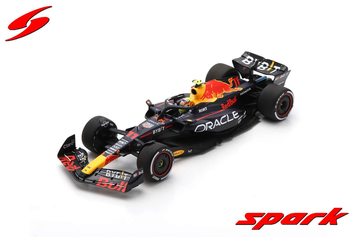 Modell Spark Oracle Red Bull Racing RB19 Sergio Pérez im Maßstab 1:18, GP Saudi-Arabien 2023