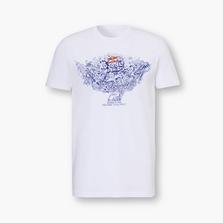 Red Bull Doodle Art T-shirt white
