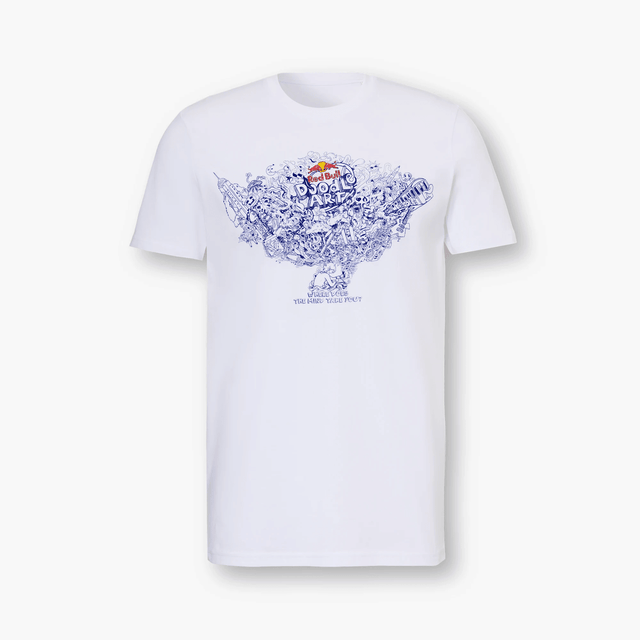 Red Bull Doodle Art T-shirt white