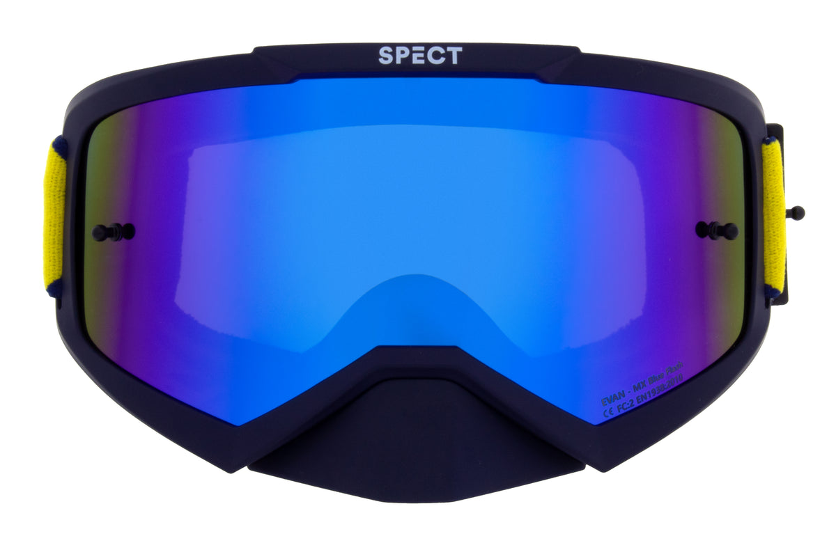 Red Bull Spect EVAN motocross goggles navy with blue lens