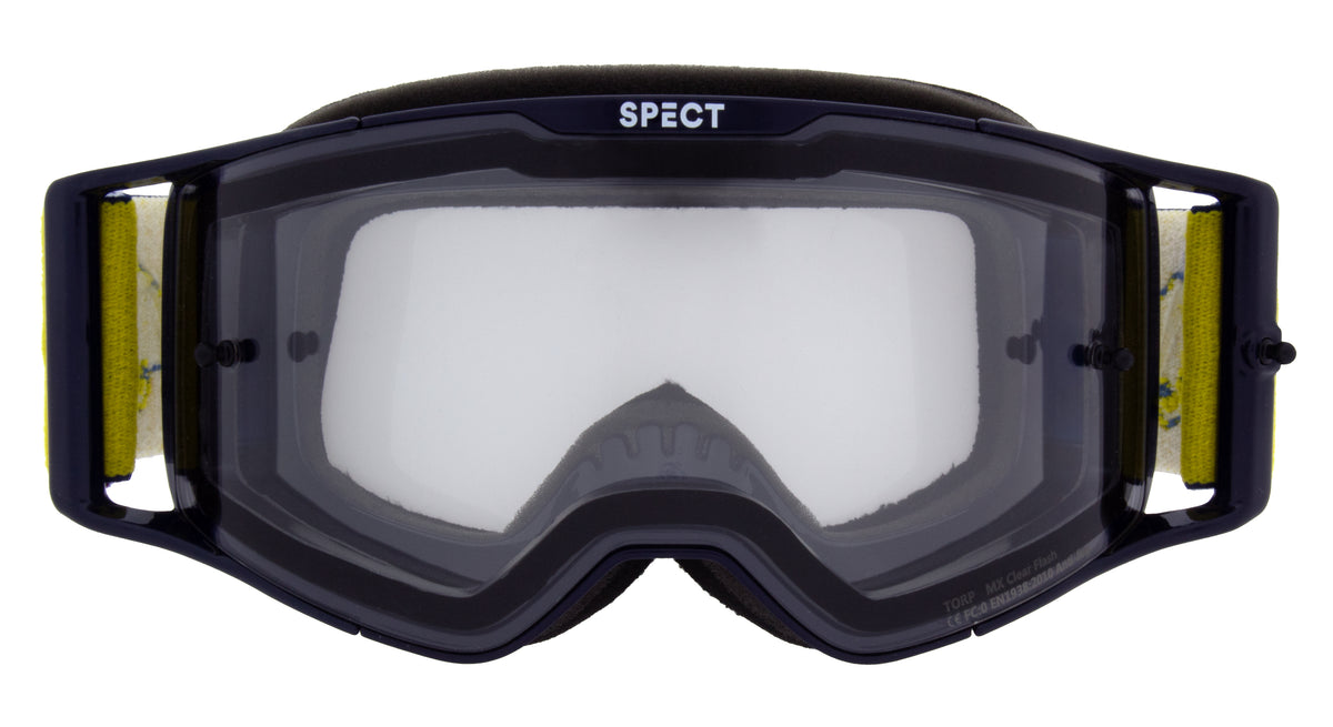 Red Bull Spect TORP motocross goggles blue with clear lens