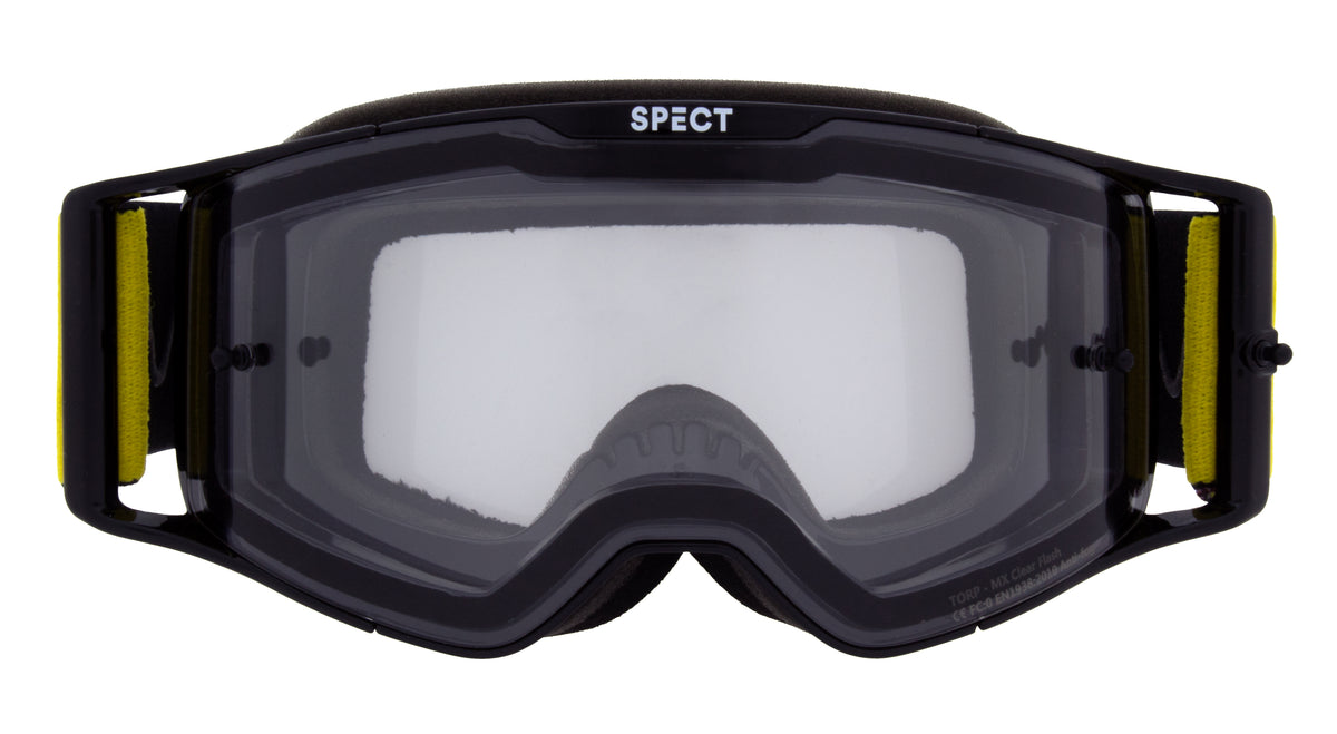 Red Bull Spect Motocrossbrille TORP schwarz mit klarem Glas