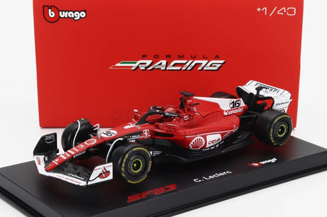 Modell Scuderia Ferrari SF-23 Bburago #16 Leclerc Las Vegas 2023 im Maßstab 1:43 Signature