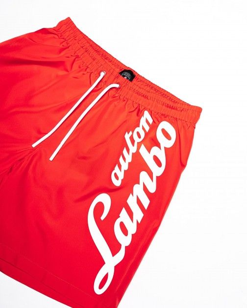 Lamborghini Herren-Badeshorts rot