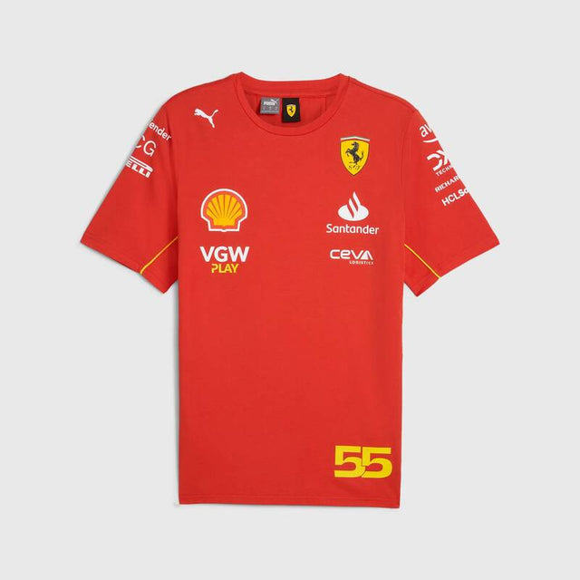 Team-T-Shirt Carlos Sainz – Scuderia Ferrari F1 rot