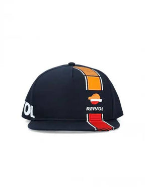 Repsol Teamkappe mit flachem Schirm dunkelblau