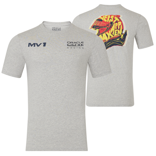 Max Verstappen T-shirt – Red Bull Racing F1 HELMET grey