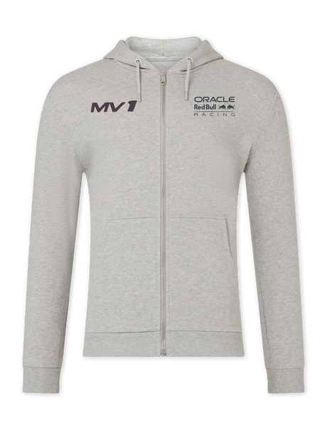 Max Verstappen Sweatjacke - Red Bull Racing F1 HELMET grau mit Reißverschluss