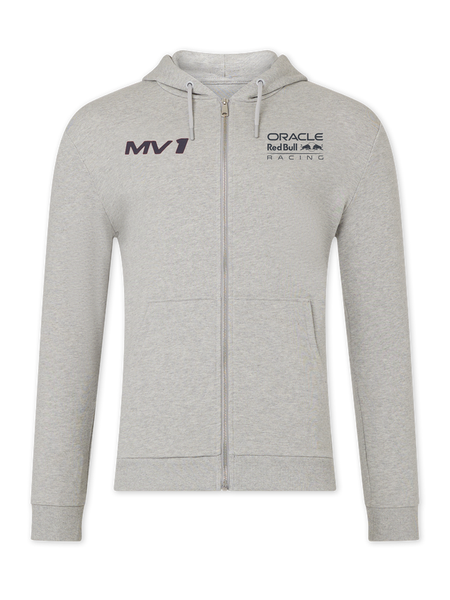 Max Verstappen Sweatjacke - Red Bull Racing F1 HELMET grau mit Reißverschluss