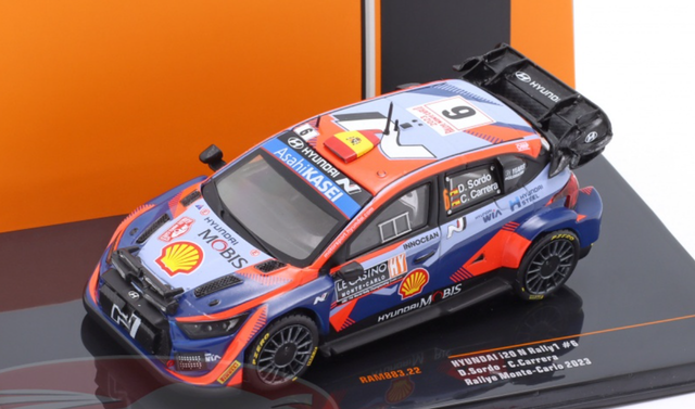 Modell IXO Hyundai i20 N WRC Rallye Monte Carlo 2023 D. Sordo