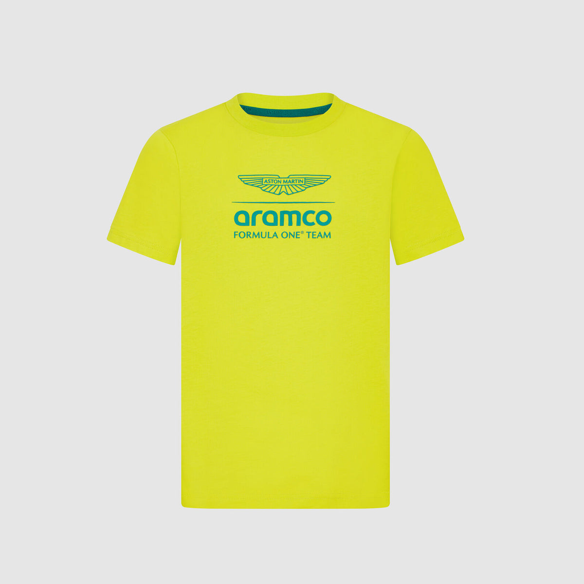 Aston Martin F1 Team kids' LOGO casual T-shirt light yellow – 164 CM