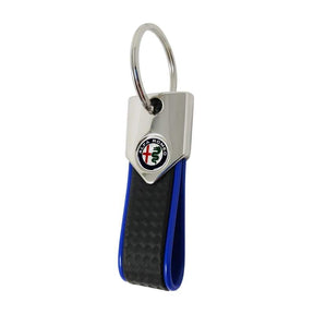 Alfa Romeo Schlüsselanhänger BAND Carbon blau