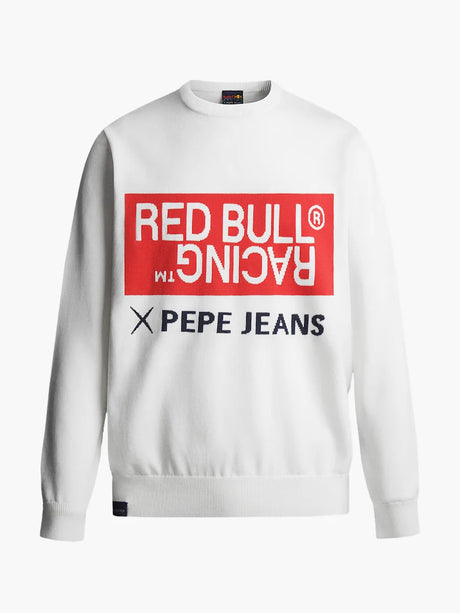 Pepe Jeans – Red Bull Racing Pullover weiß mit Schriftzug