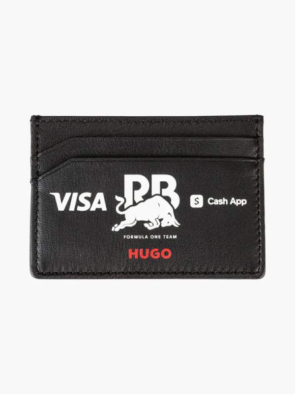 HUGO Kartenetui aus Leder – Visa Cash App RB schwarz