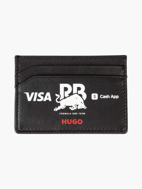 HUGO Kartenetui aus Leder – Visa Cash App RB schwarz